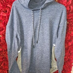 Tangerine Serene Blue & Grey Soft Active Hoodie Size Xlarge LIKE NEW
